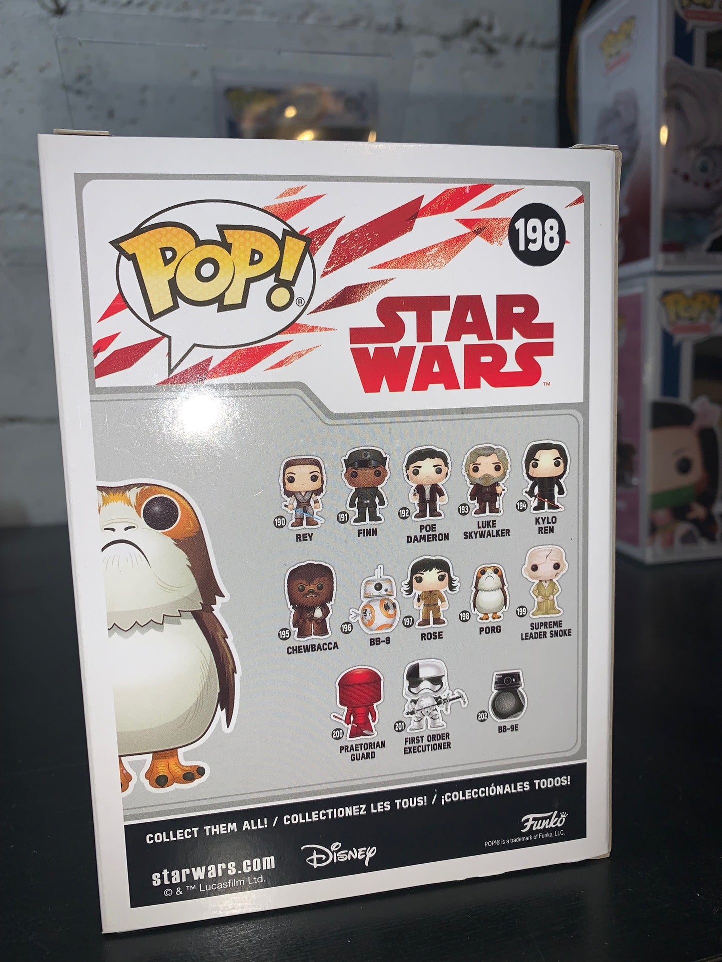 Funko POP! #198 Star Wars Porg (Open Mouth) Chase Flocked [Hot Topic Exclusive]