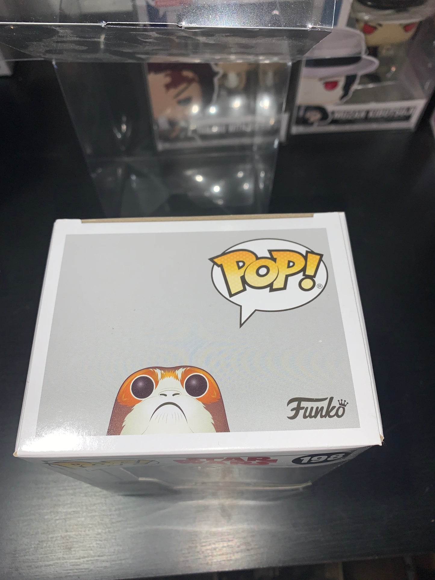 Funko POP! #198 Star Wars Porg (Open Mouth) Chase Flocked [Hot Topic Exclusive]