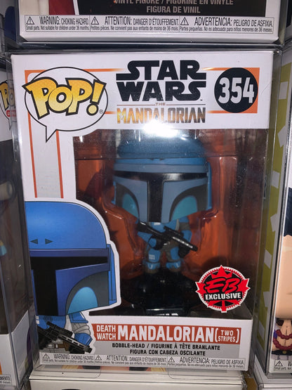 Funko POP! #354 Star Wars The Mandalorian Death Watch Two Stripes [Gamestop / EB Exclusive]