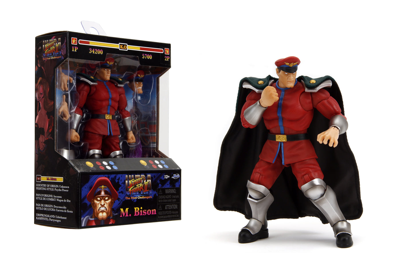 JADA TOYS STREET FIGHTER M BISON 6IN ACTION FIGURE